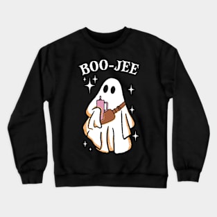 Funny Boo-Jee Spooky Season Ghost Halloween Crewneck Sweatshirt